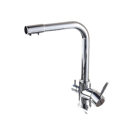 Stainless Steel 3-in-1 Kitchen Faucet Hot Cold Water Mixer