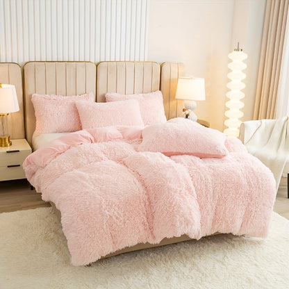 Cozy Fleece Duvet Cover Set with Zipper