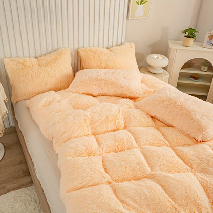 Cozy Fleece Duvet Cover Set with Zipper
