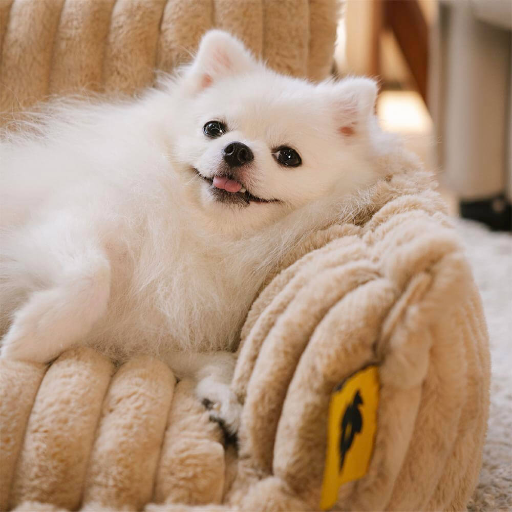 Plush Pet Couch - Washable Soft Dog Bed