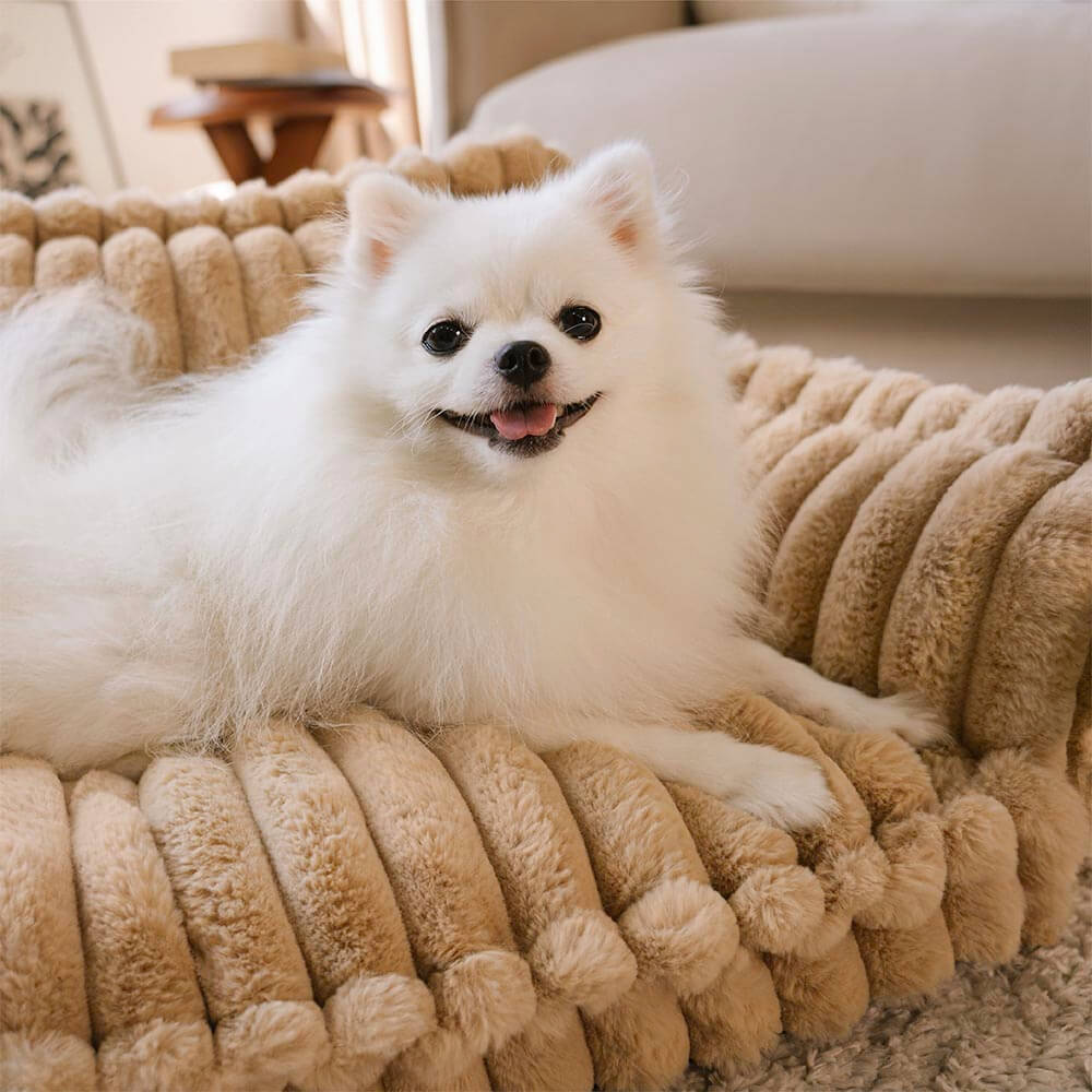 Plush Pet Couch - Washable Soft Dog Bed