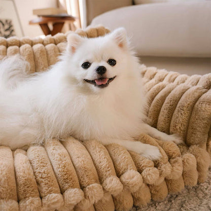Plush Pet Couch - Washable Soft Dog Bed