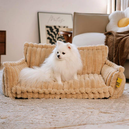 Plush Pet Couch - Washable Soft Dog Bed