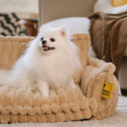 Plush Pet Couch - Washable Soft Dog Bed