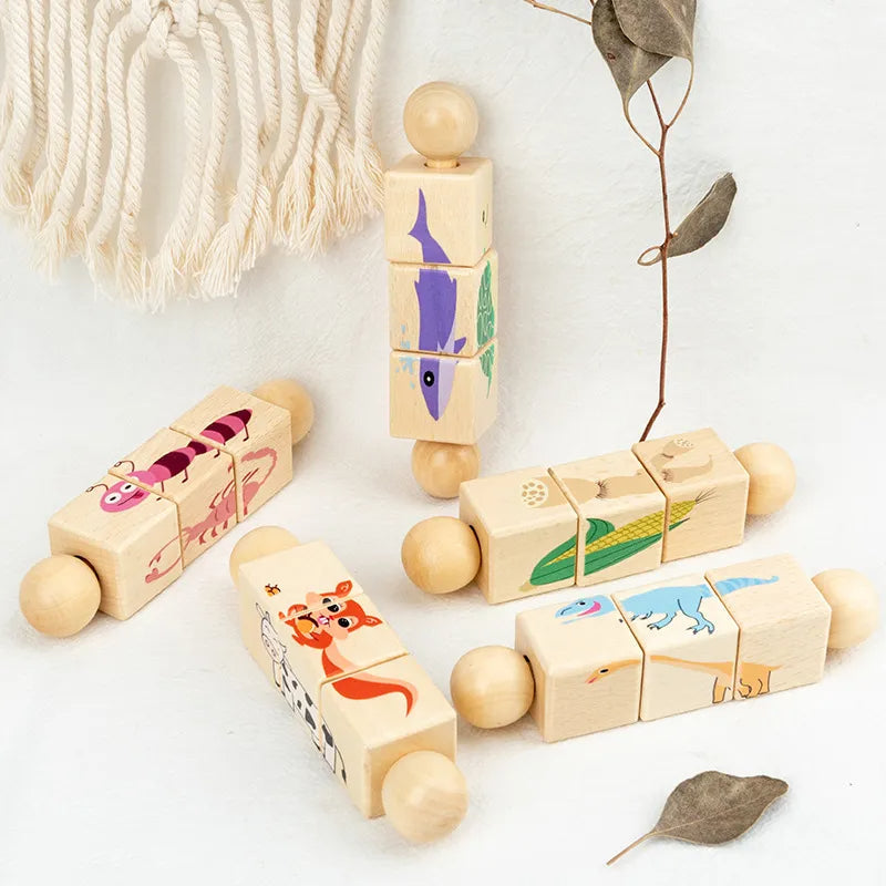 Natural Wooden Baby Rattle Toy - Yeezlab