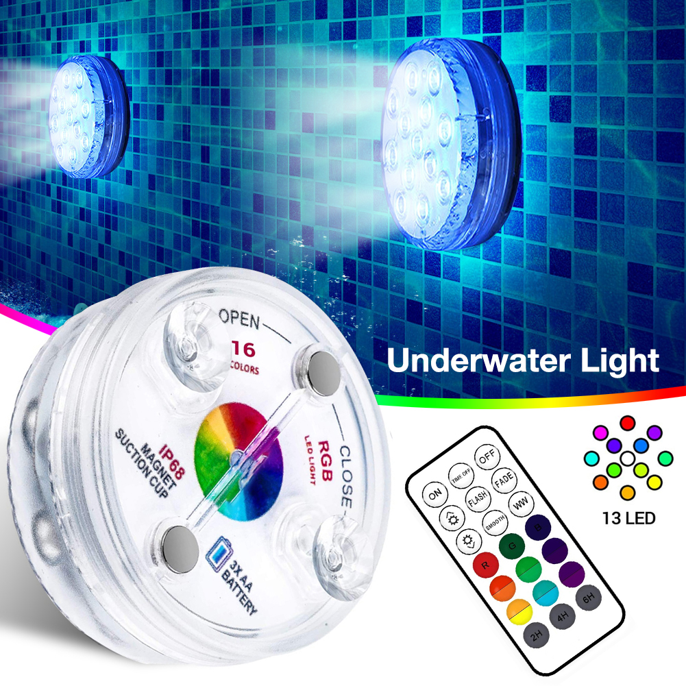 Colorful LED Pool Light with Remote-Controlled RGB - Yeezlab