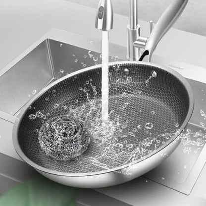Premium Stainless Steel Hexagon Fry Pan