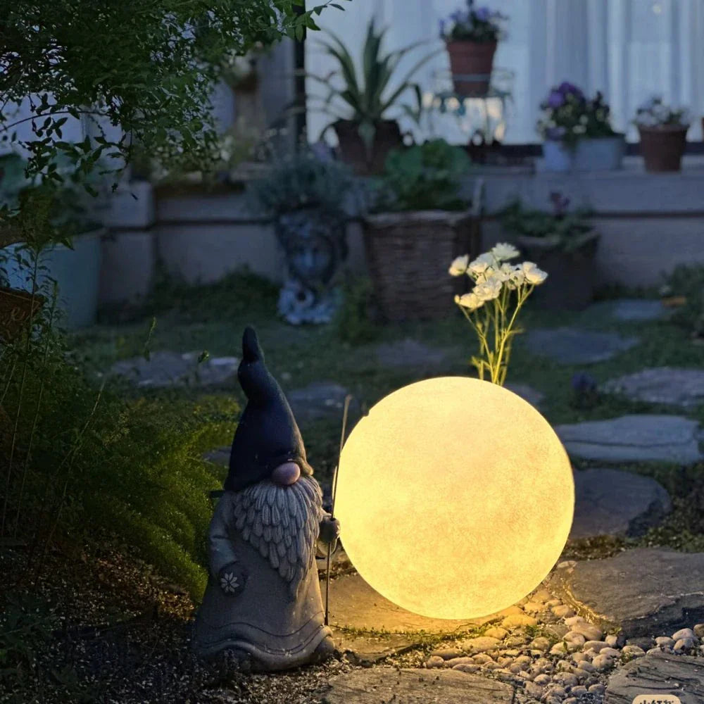 Solar Powered Outdoor Moon Lamp