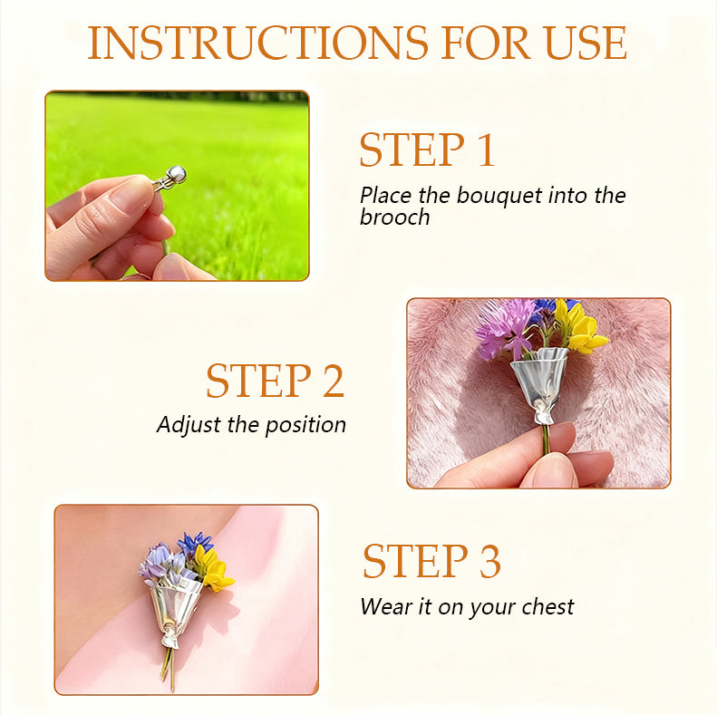 Floral Style Pin Brooch