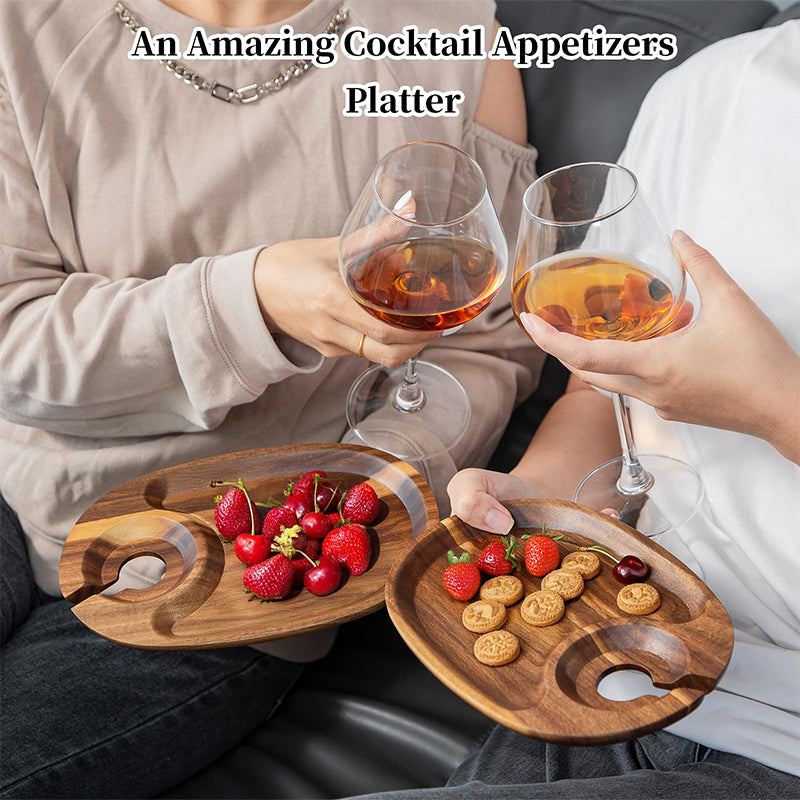 Wine and Cheese Serving Plate Set