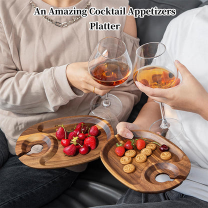 Wine and Cheese Serving Plate Set