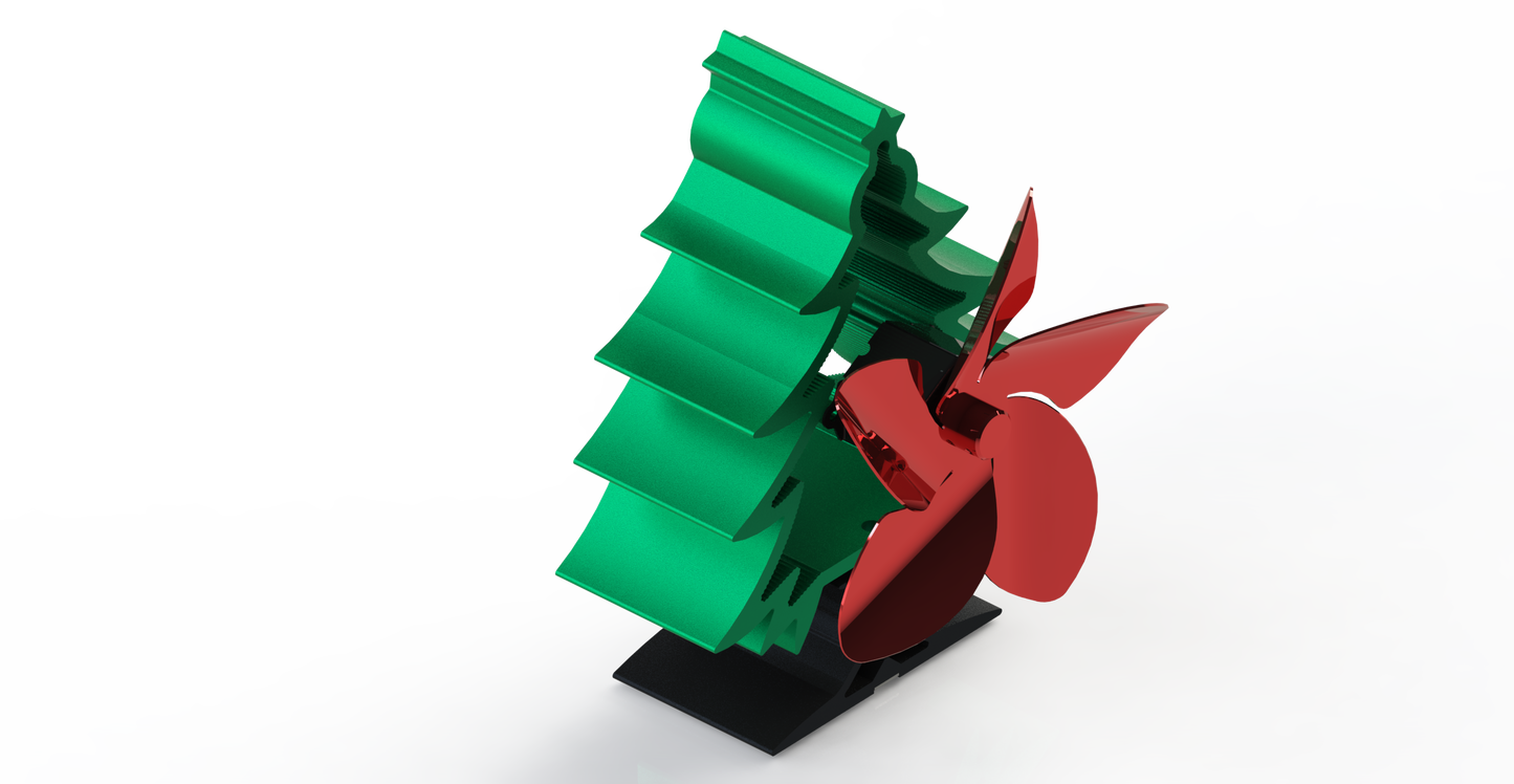 Efficient 5 Blade Heat Powered Stove Fan
