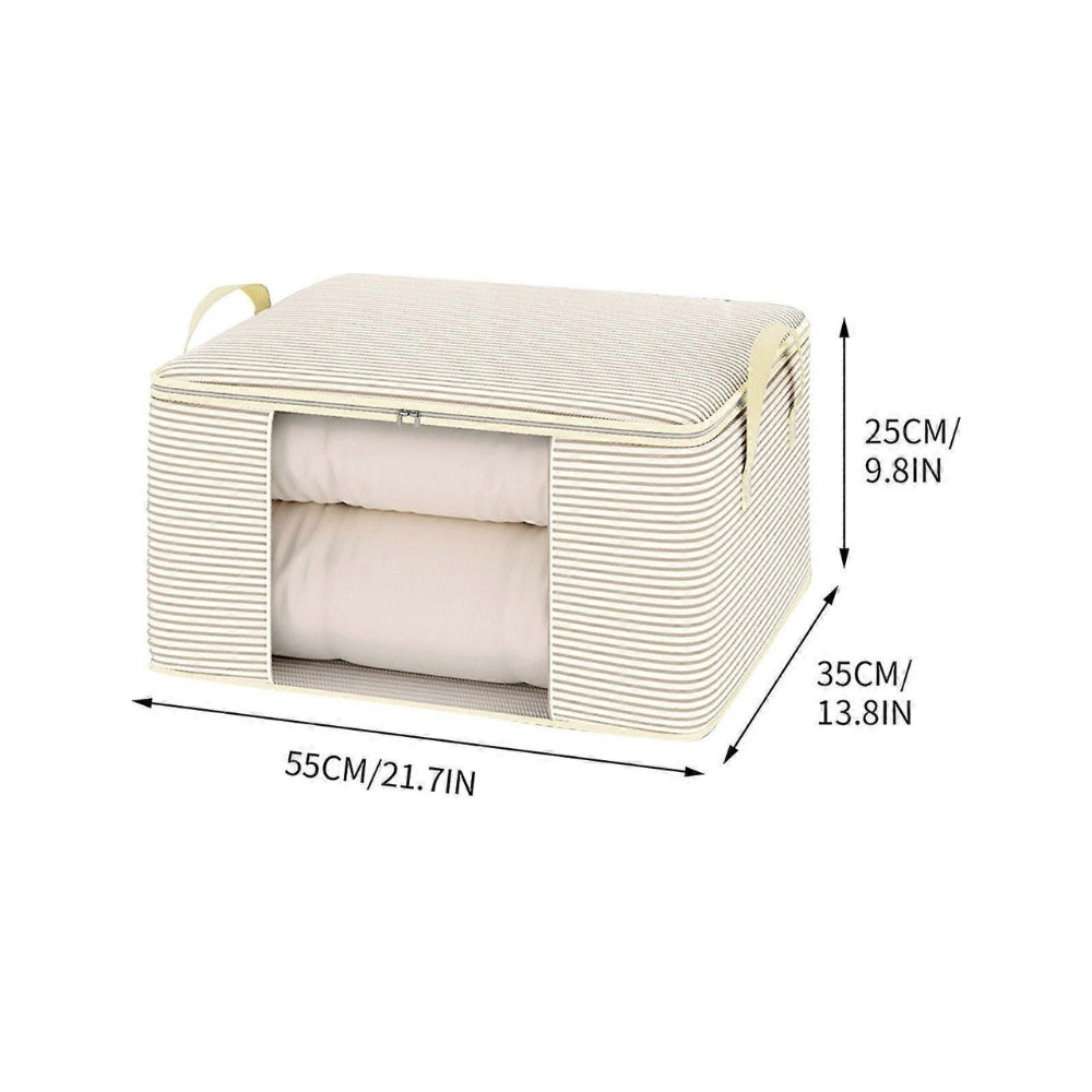 Collapsible Stripe Storage Tote Bag