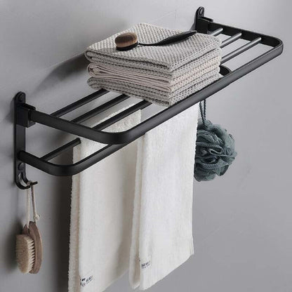 Space Saving Aluminum Folding Towel Rack