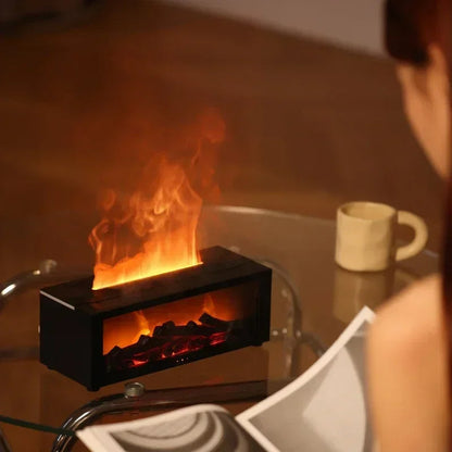Colorful LED Flame Electric Fireplace Aroma Diffuser
