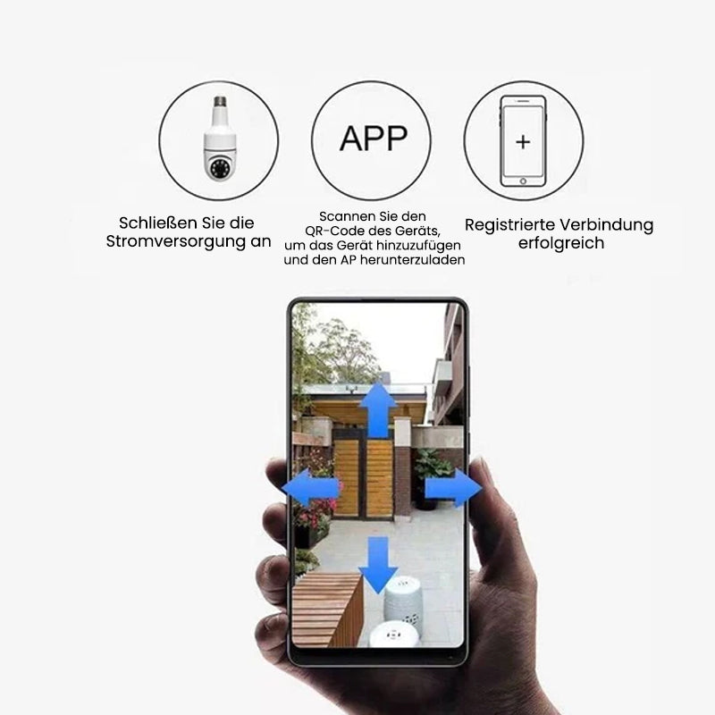 Smart WiFi Security Camera Light Bulb