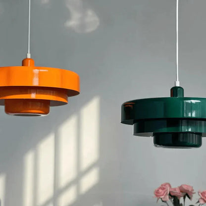 Rustic Metal Pendant Light - Soft Warm LED Lighting