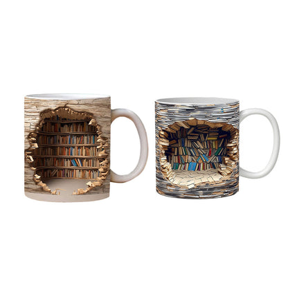 Unique 3D Book Mug