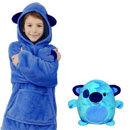Soft Plush Kids Hoodie Teddy Bear Cushion Toy