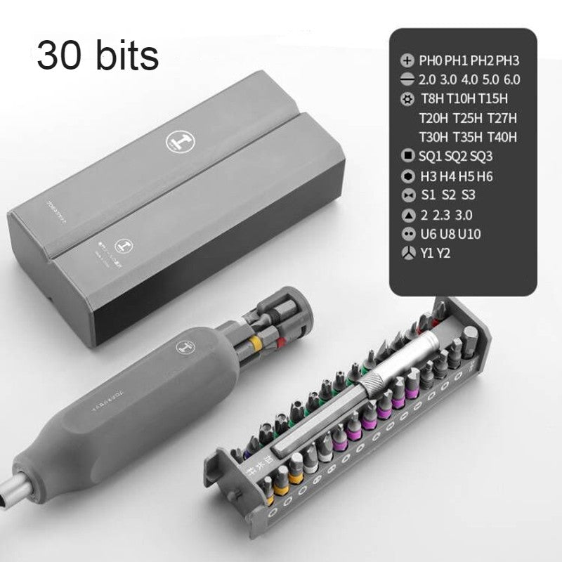 Compact Tool Kit with Interchangeable Screwdriver Bits