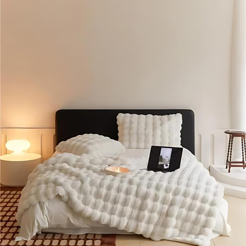 Plush Faux Fur Soft Blanket Throw