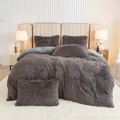 Cozy Fleece Duvet Cover Set with Zipper