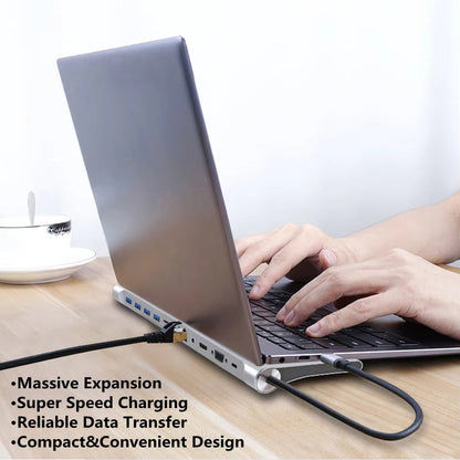 Compact USB-C Multiport Adapter Docking Station