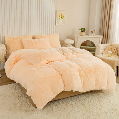 Cozy Fleece Duvet Cover Set with Zipper
