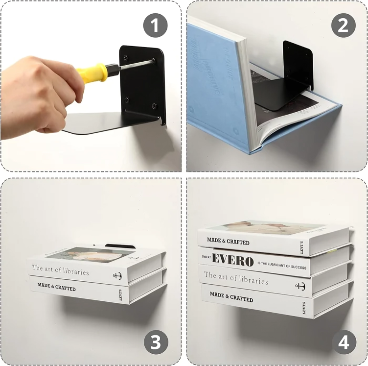 Floating Bookshelf Decorative Wall Shelves