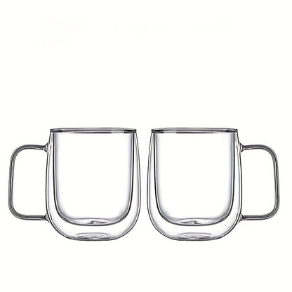 Premium Double Walled Glass Coffee Mug - Yeezlab