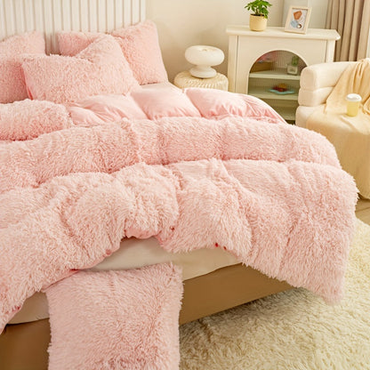 Cozy Fleece Duvet Cover Set with Zipper