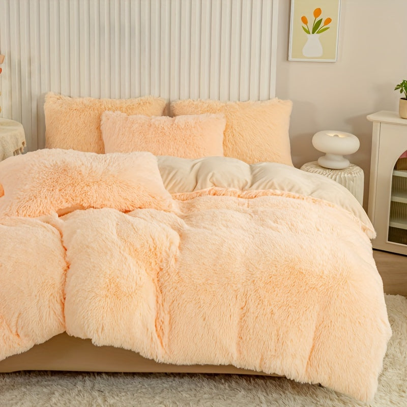 Cozy Fleece Duvet Cover Set with Zipper
