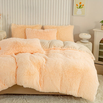 Cozy Fleece Duvet Cover Set with Zipper