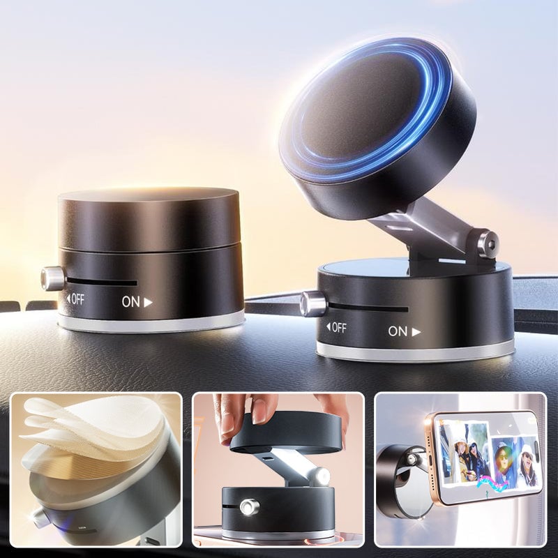 Strong Magnetic Phone Holder with Vacuum Suction