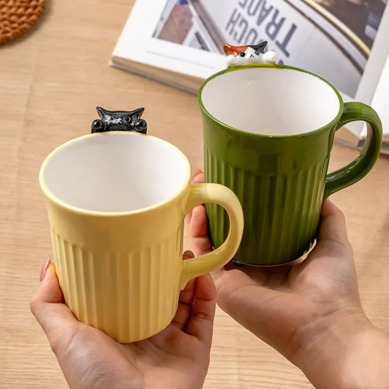 Funny Cat Shaped Coffee Mug
