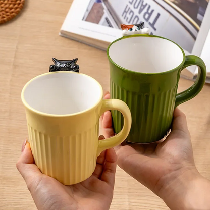 Funny Cat Shaped Coffee Mug
