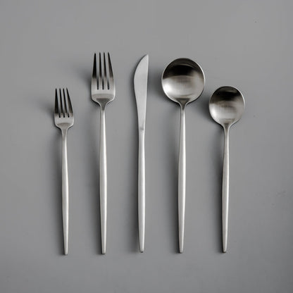 Premium Metal Flatware Set in Trendy Colors