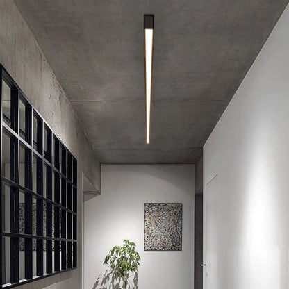 Sleek Black LED Ceiling Light Modern Linear Design - Yeezlab