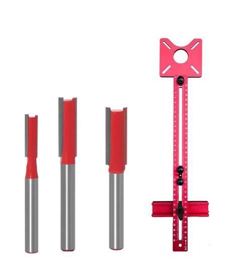 Router Milling Groove Bracket - 4 in 1 Adjustable Router Jig Tool for Woodworking - Yeezlab
