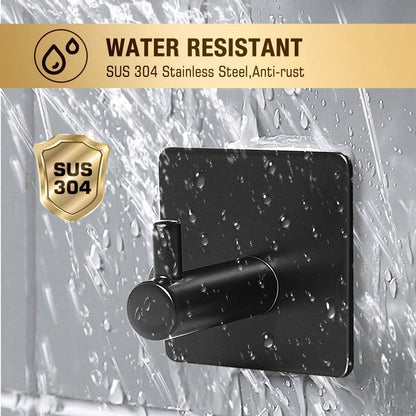 Strong 4-Pack Stainless Steel Wall Mount Hooks