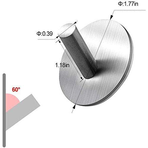 Strong 4-Pack Stainless Steel Wall Mount Hooks