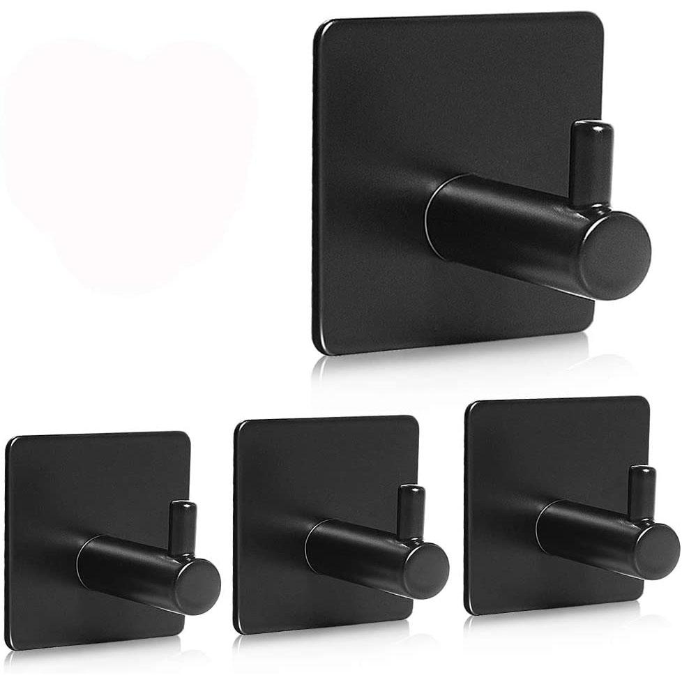Strong 4-Pack Stainless Steel Wall Mount Hooks - Yeezlab