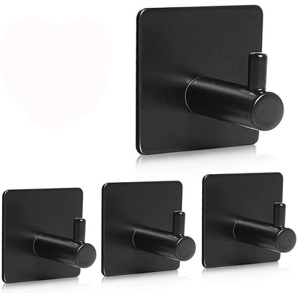 Strong 4-Pack Stainless Steel Wall Mount Hooks - Yeezlab