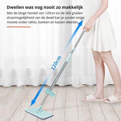 Easy Floor Mop with Wringing Function and Washable Heads