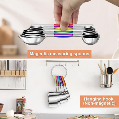 Premium 10PC Stainless Steel Kitchen Measuring Set