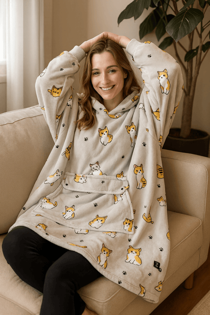 Cozy USB Heated Hoodie Blanket