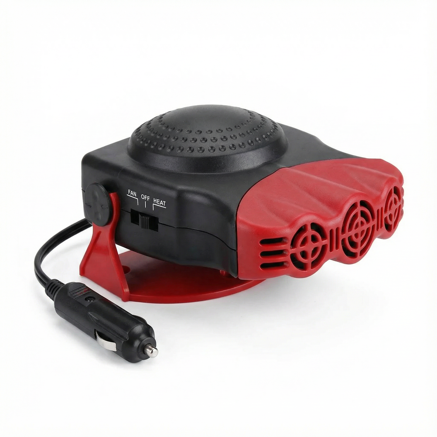 Compact 12V car heater and cooling fan defroster