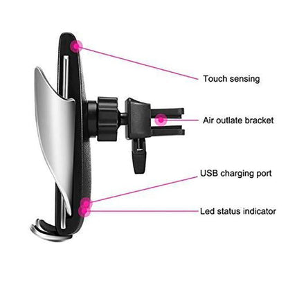 Handsfree Car Phone Mount with Wireless Charging