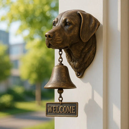 Stylish Bronze Wall Bell with Dog Design
