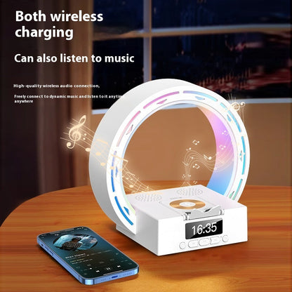 Wireless Speaker Table Lamp with Charger and Clock